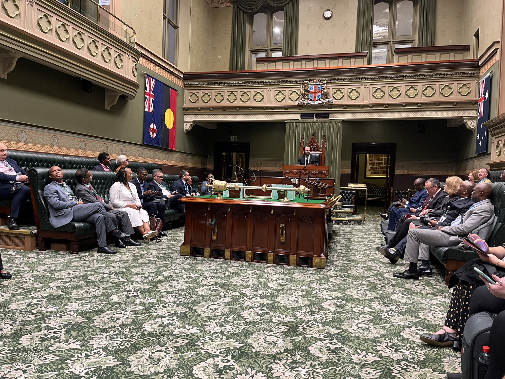 SOCATT Sydney 2024 delegates visiting the Parliament of New South Wales, Australia